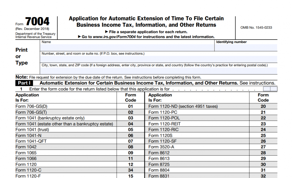 Need More Time to file your business tax return? File IRS Form 7004 Now Blog
