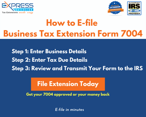 how to efile form 7004
