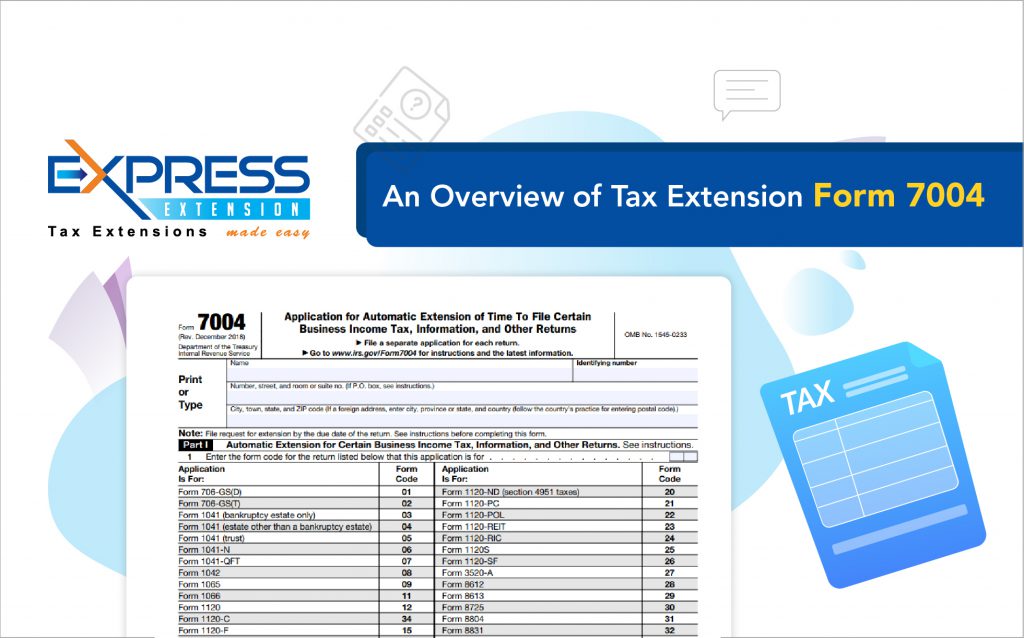 An Overview Of Tax Extension Form 7004 Blog Expressextension Extensions Made Easy 9514